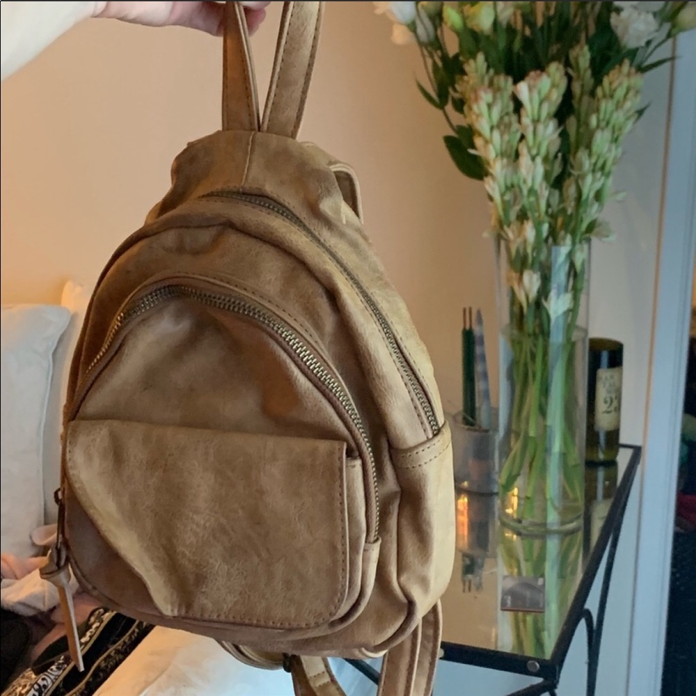 vintage mini leather back pack